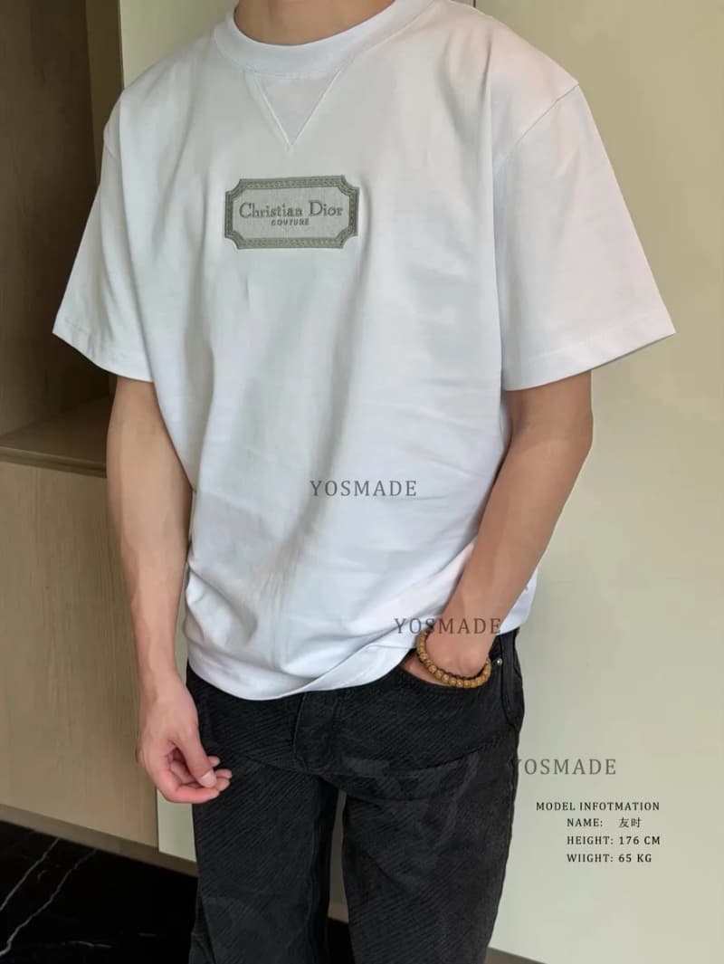 디올 꾸뛰르 레터링 명판 은사 자수 오버핏 반팔 티셔츠 20