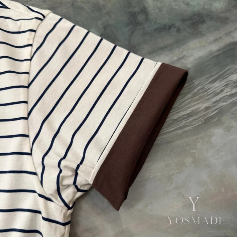 미우미우 양면 착용 스트라이프 반팔 티셔츠 (레터링 자수) 14