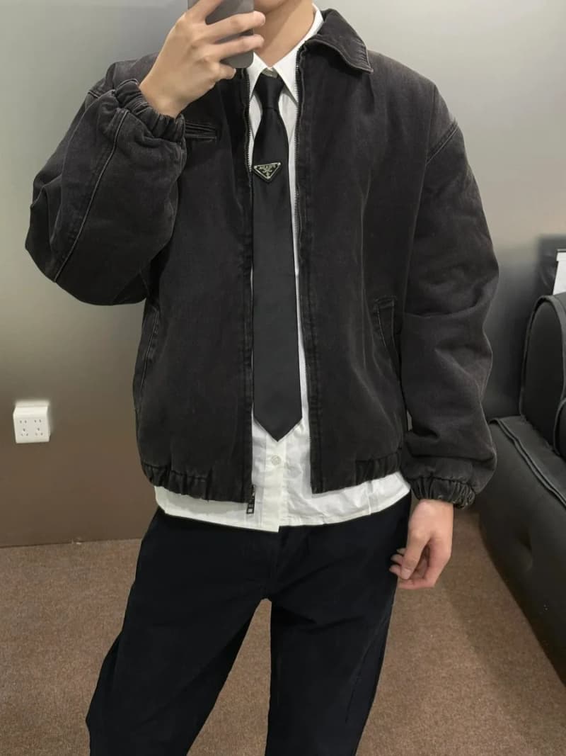 프라다 워싱 빈티지 워크 자켓 (수아사 데님) 3