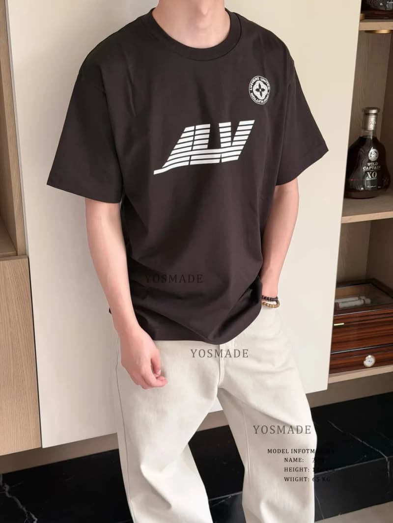 루이비통 로고 프린트 오버핏 반팔 티셔츠 4