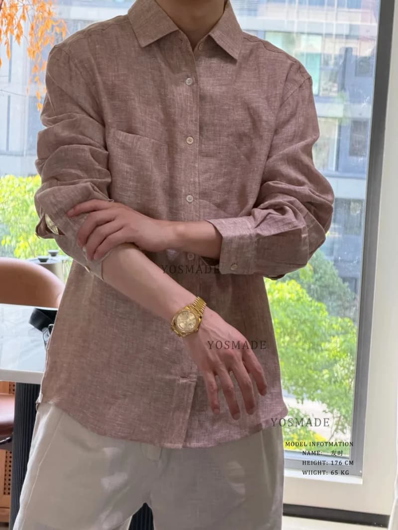 앙드레 올드머니 스타일 리넨 셔츠 (우로마) 9