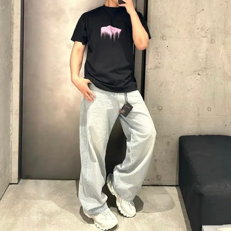 보세 파리 아트프린트 루즈핏 라운드넥 반팔 티셔츠 15