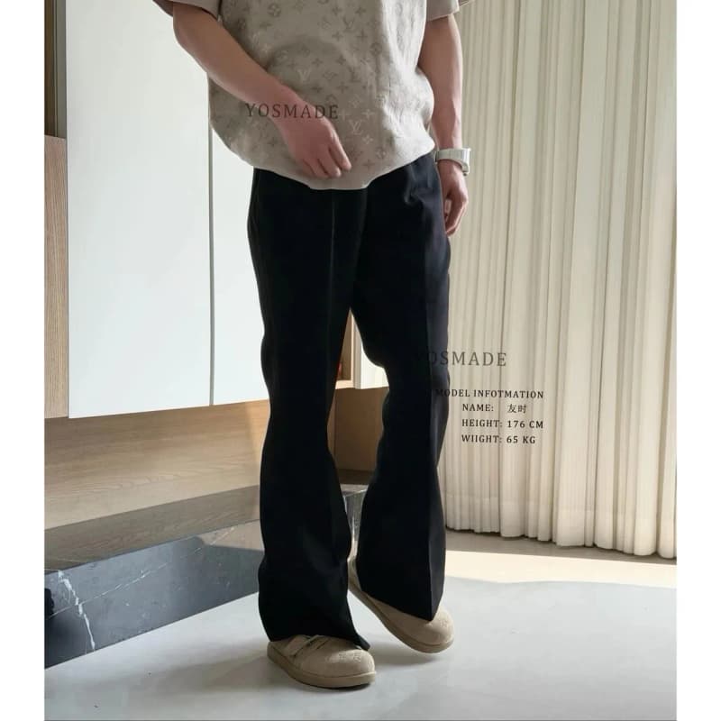 발렌티노 브이 로고 루즈핏 플레어 캐주얼 팬츠 (양모) 상세 1