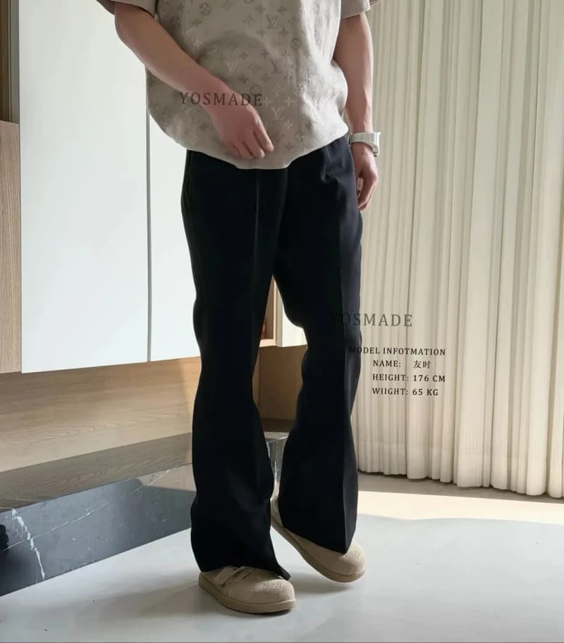 발렌티노 브이 로고 루즈핏 플레어 캐주얼 팬츠 (양모) 4
