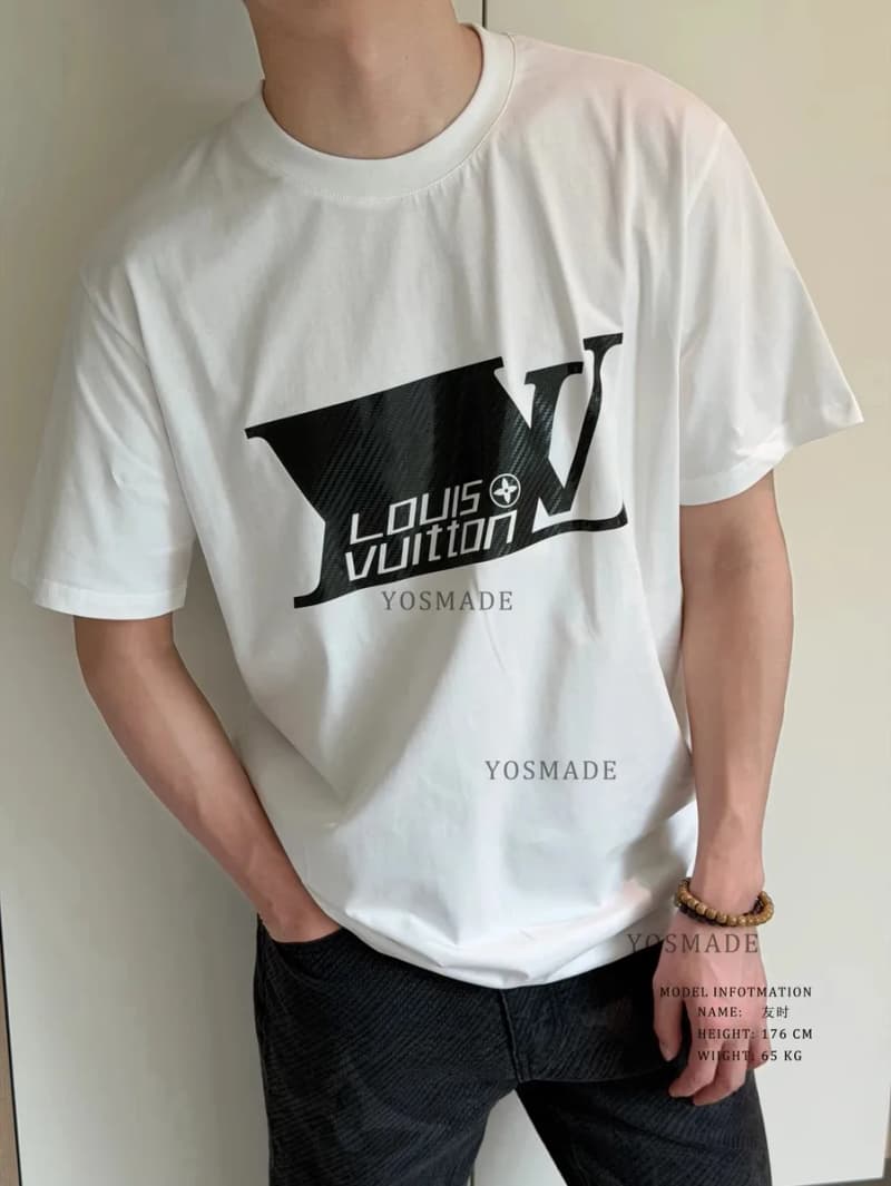 루이비통 V홈 레터 프린팅 루즈핏 크루넥 티셔츠 7