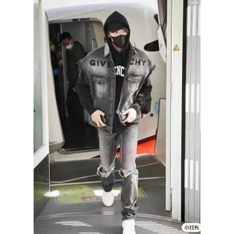 지방시 레드 셀비지 라이플 나이프컷 데님 팬츠 상세 2