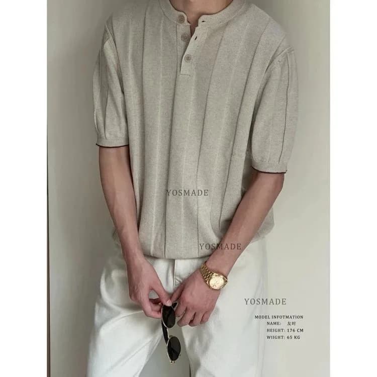 브루넬로 쿠치넬리 올드머니 린넨 라운드넥 니트 반팔 티셔츠 4