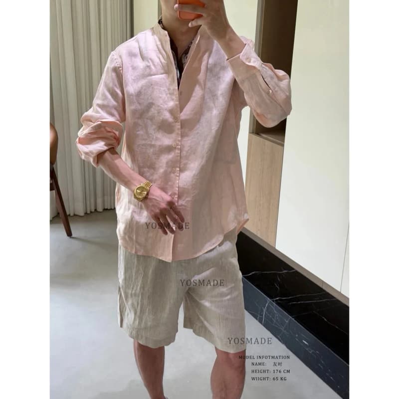 로로피아나 젠틀맨 스타일 카라리스 린넨 셔츠 상세 2