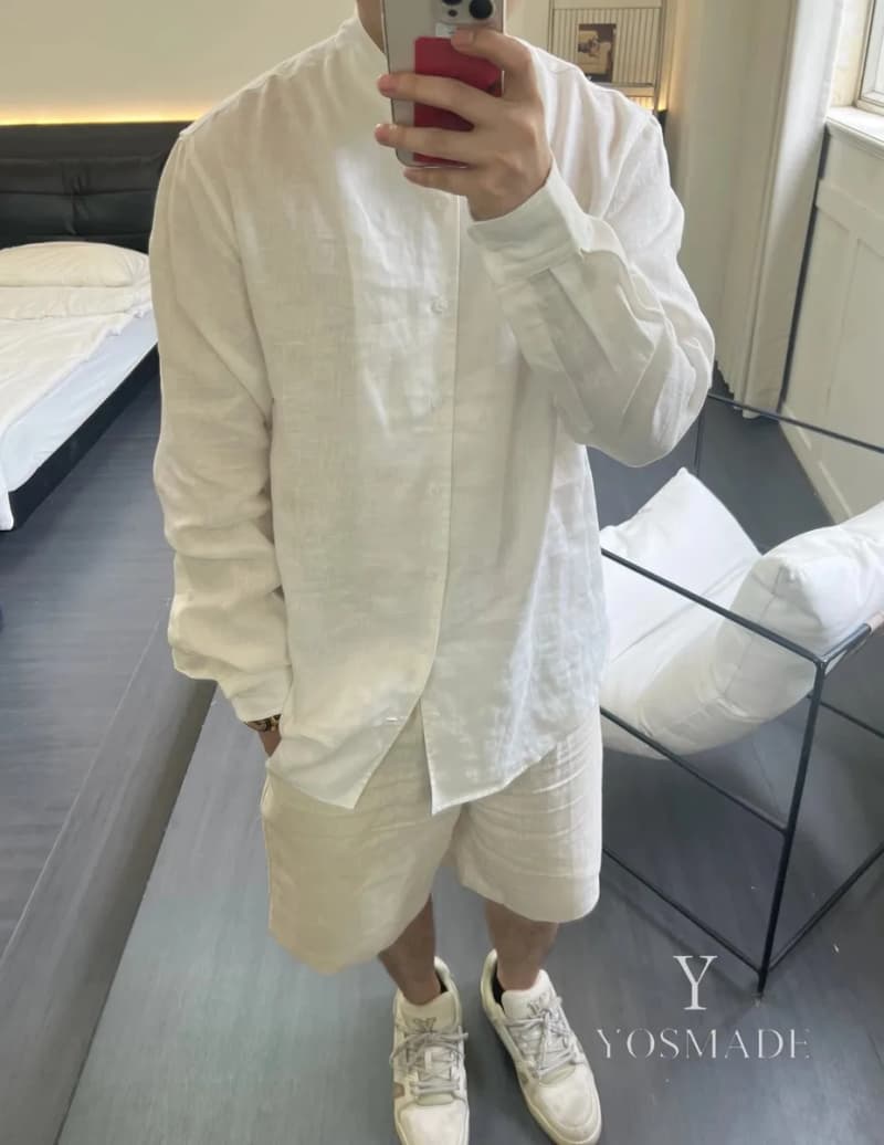 로로피아나 젠틀맨 스타일 카라리스 린넨 셔츠 4