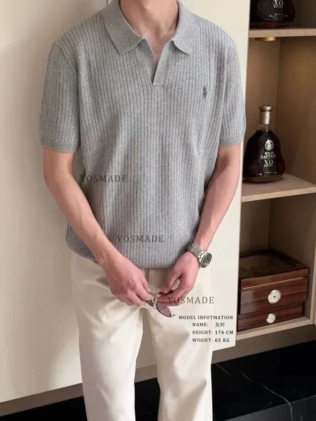 폴로 랄프로렌 시걸 카라 골지 반팔 폴로 셔츠 4