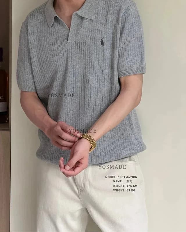 폴로 랄프로렌 시걸 카라 골지 반팔 폴로 셔츠 6