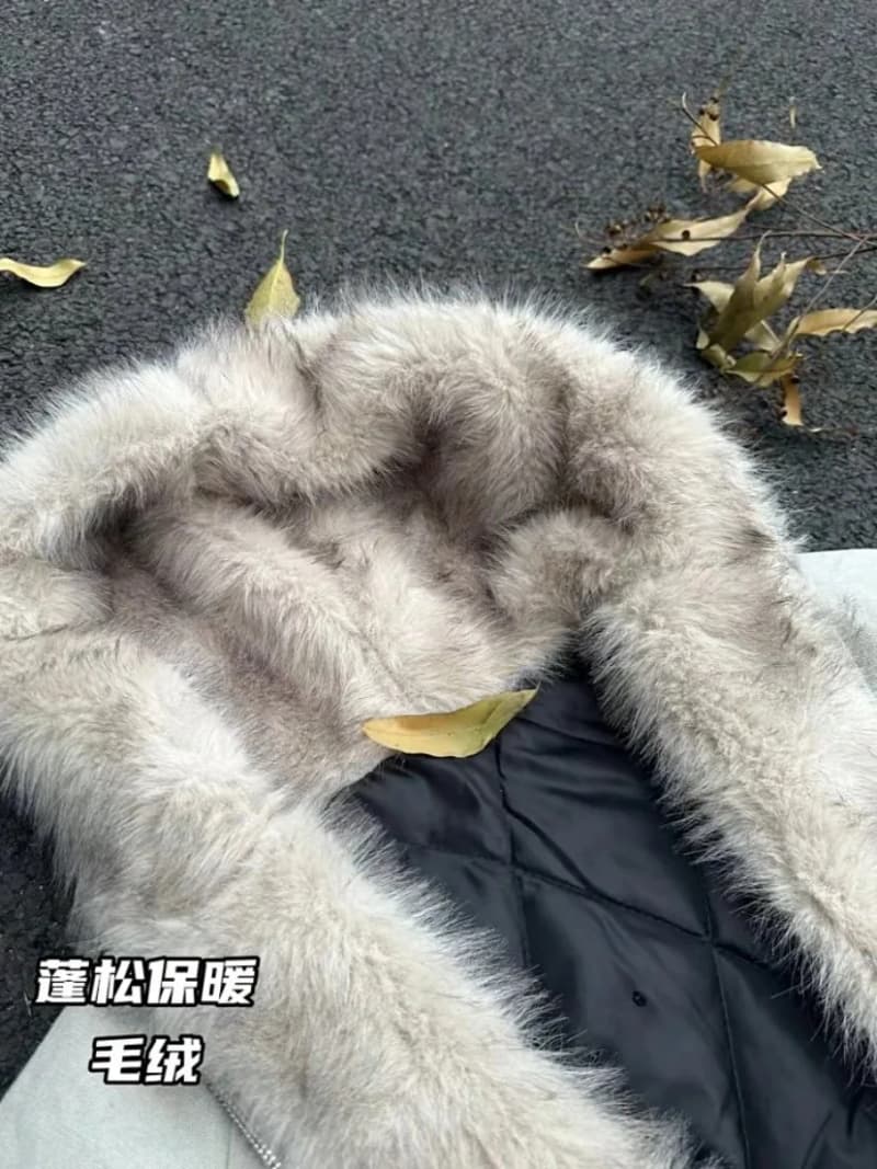 아난 자체제작 좌산조 모피컬러 숏 기모 패딩 자켓 상세 2