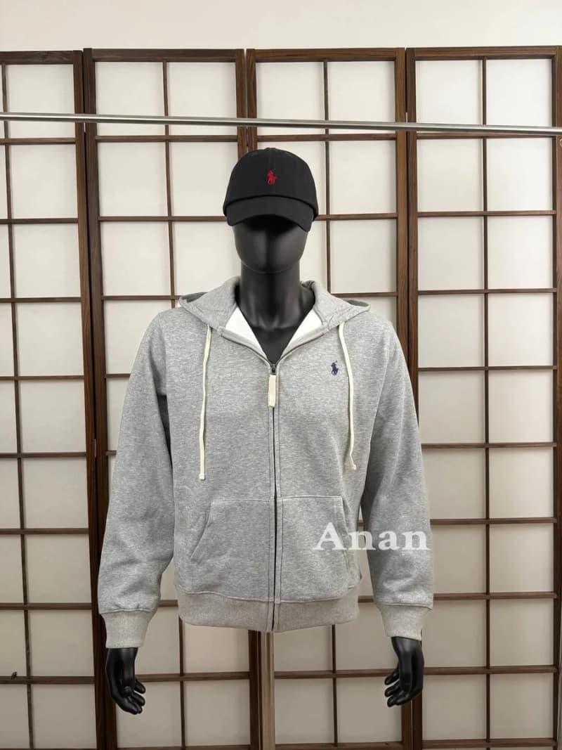 폴로 랄프로렌 스몰 포니 집업 후드 (멜란지 그레이) 상세 1