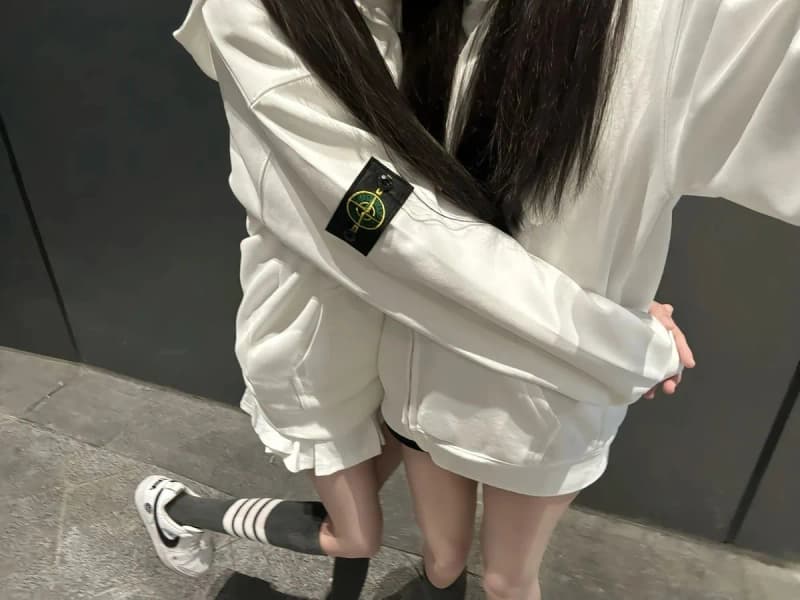 스톤아일랜드 자수 배지 후드 집업 (클린핏) 5
