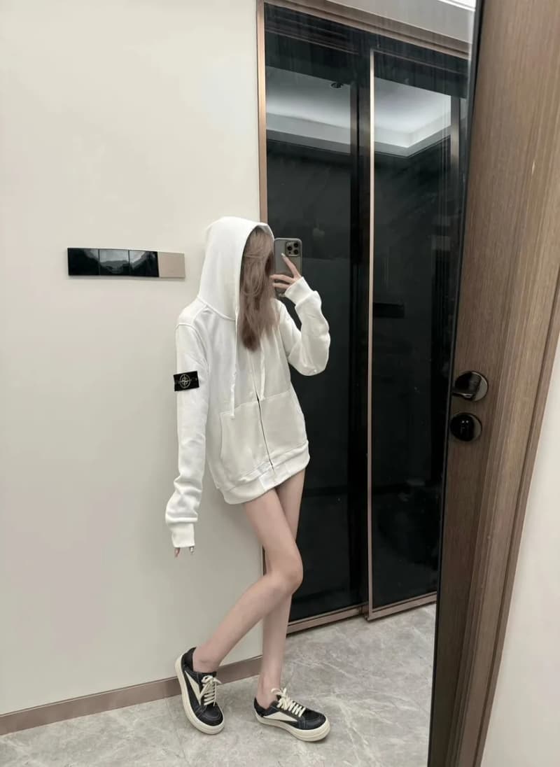 스톤아일랜드 자수 배지 후드 집업 (클린핏) 11