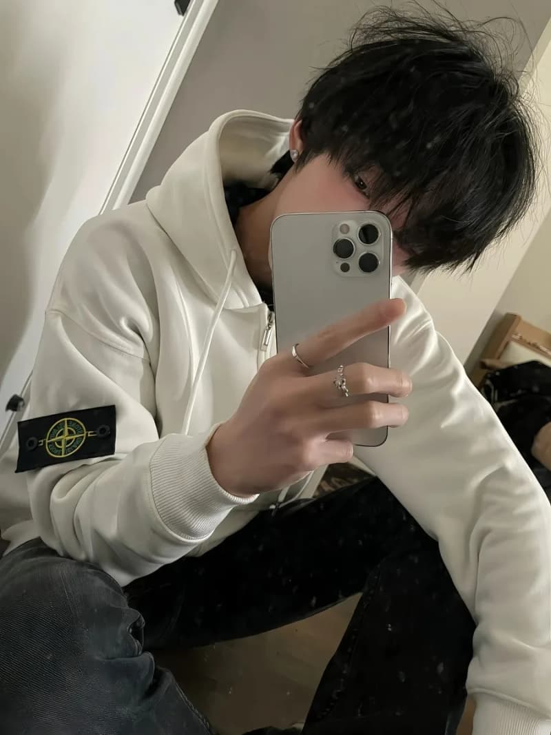 스톤아일랜드 자수 배지 후드 집업 (클린핏) 13