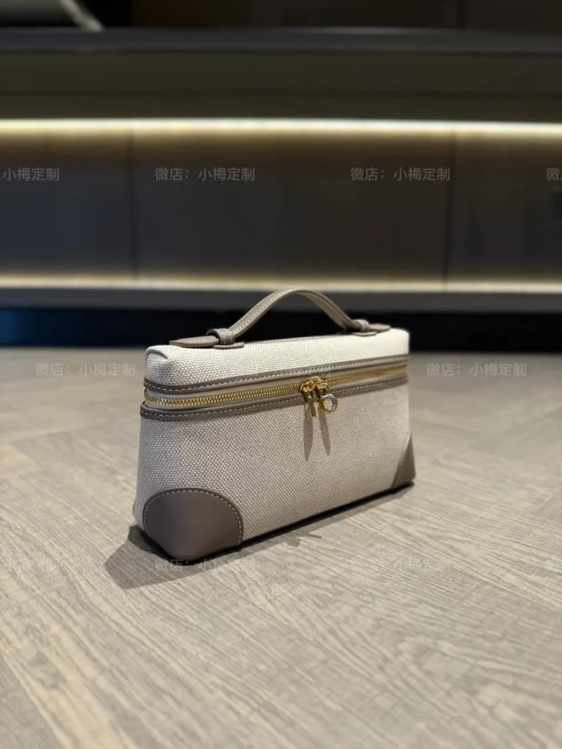 로로피아나 캔버스 패치워크 미니 باニ티백 (피죤그레이) 4