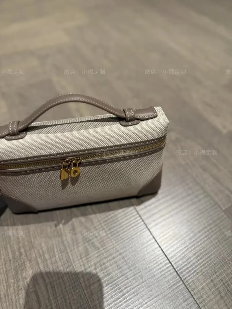 로로피아나 캔버스 패치워크 미니 باニ티백 (피죤그레이) 5