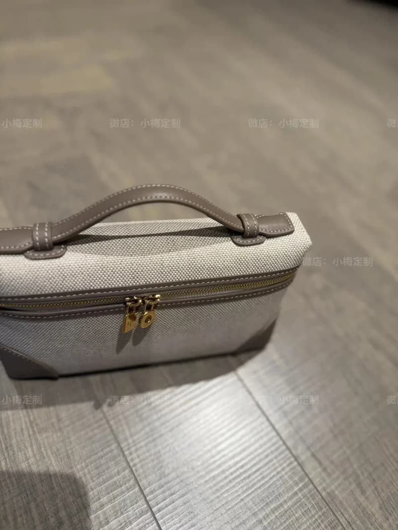 로로피아나 캔버스 패치워크 미니 باニ티백 (피죤그레이) 6
