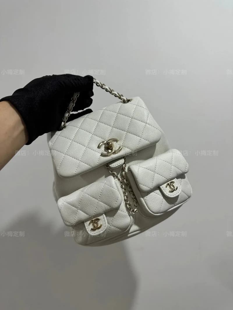 샤넬 듀마 개구리 백팩 라지 (캐비아 스킨) 5