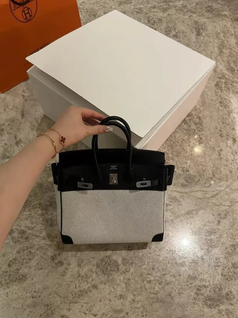 에르메스 버킨 25 투알 (팬더 블랙 실버) 4