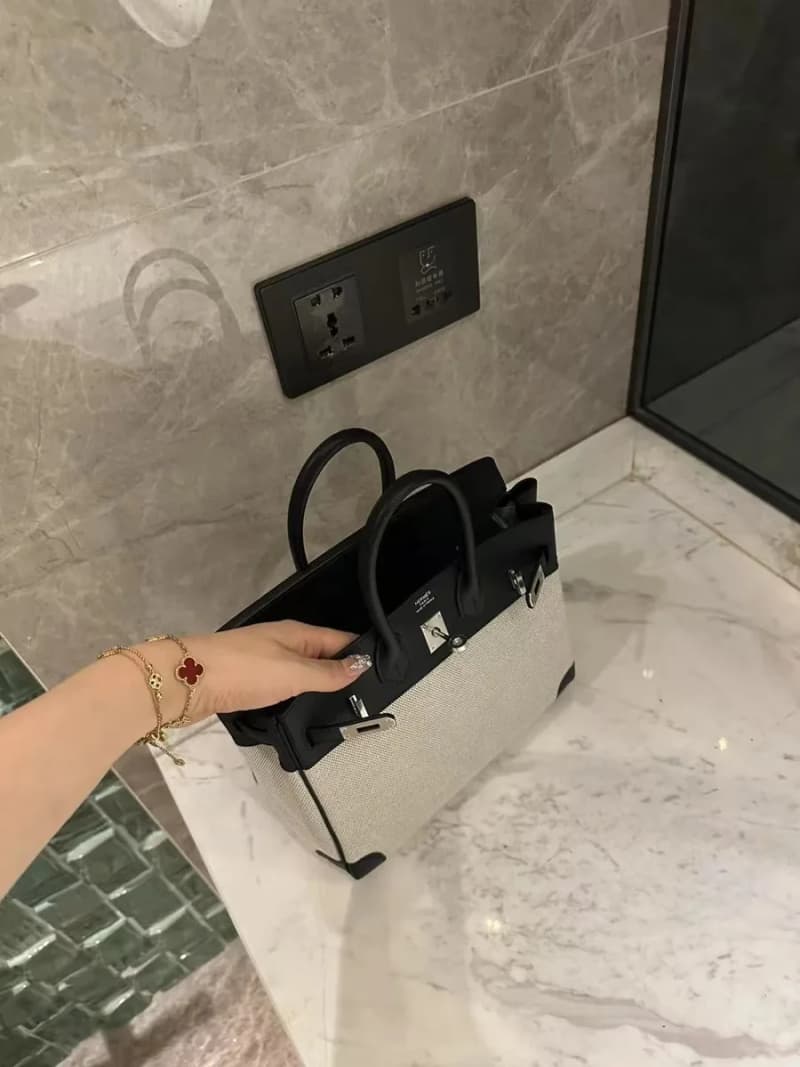 에르메스 버킨 25 투알 (팬더 블랙 실버) 5