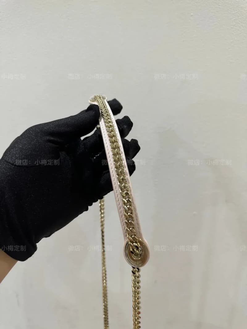 디올 레이디 디올 미니 (루즈 파우더 카나쥬 램스킨) 8