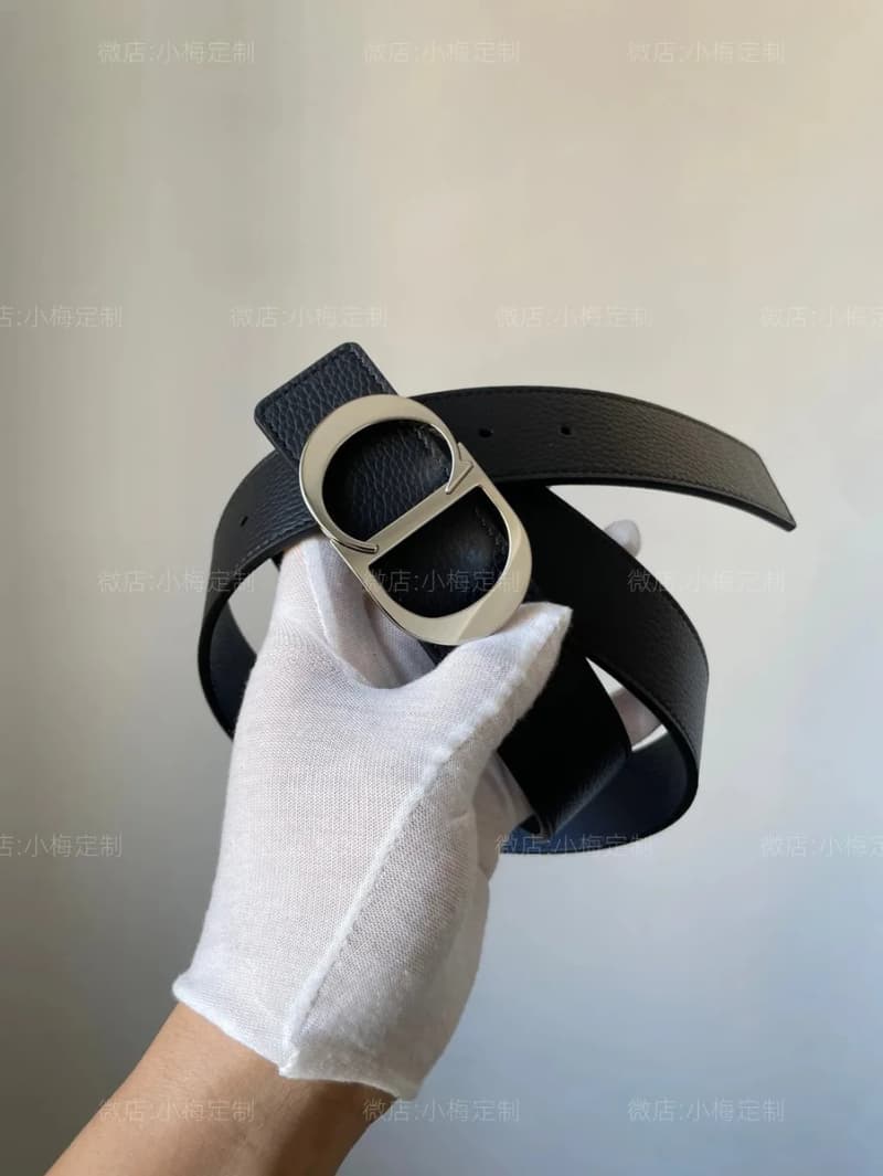 디올 CD 벨트 (블랙 그레인 레더) 상세 2