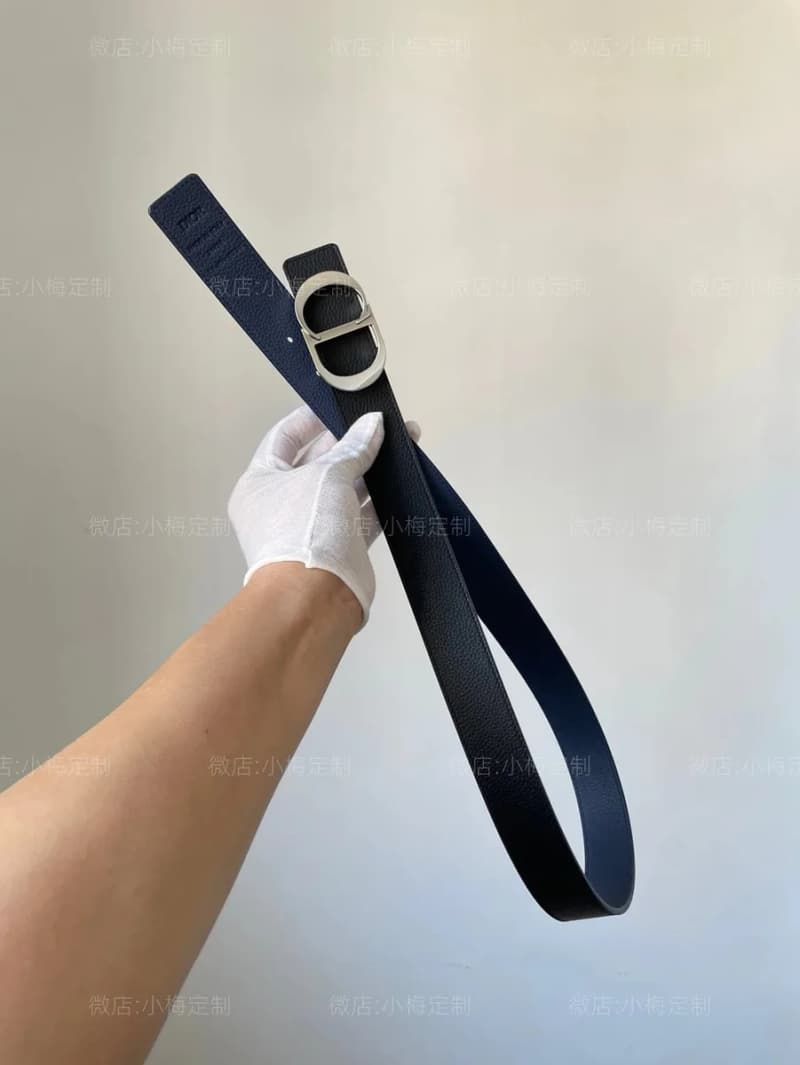 디올 CD 벨트 (블랙 그레인 레더) 4