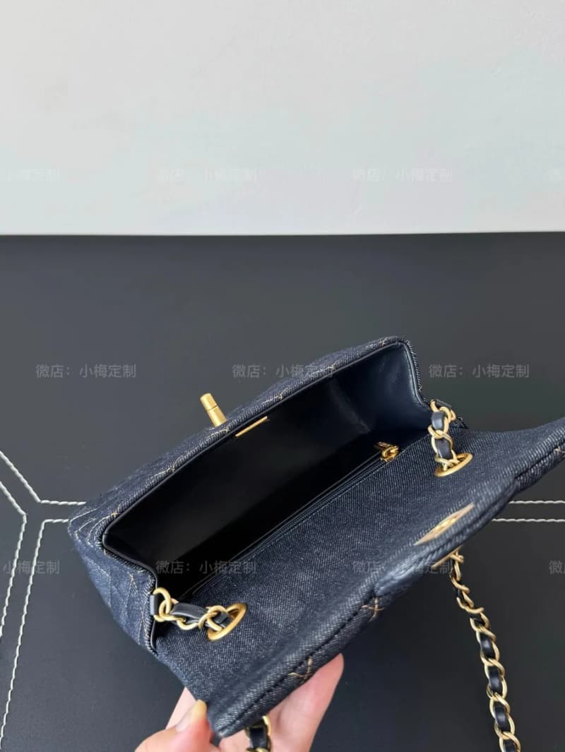 샤넬 클래식 CF백 미니 (다크 워시 데님) 5