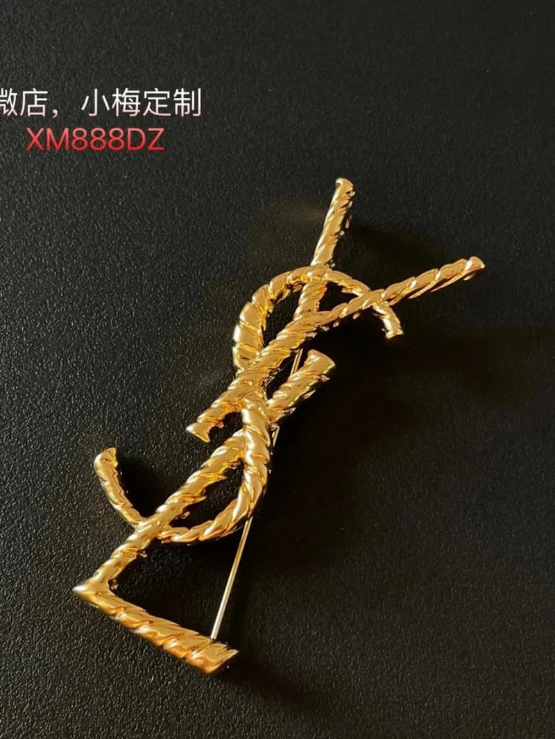 생로랑 YSL 로고 브로치 (마꽈배기) 상세 2