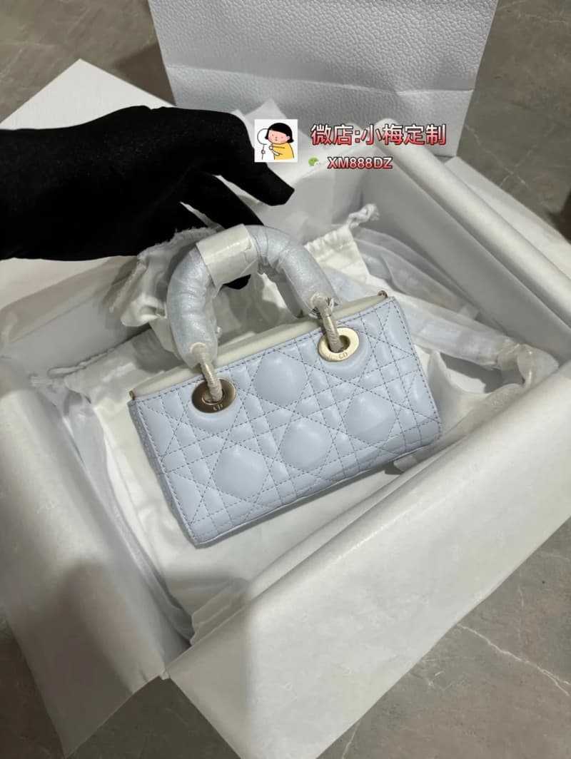 디올 레이디 디올 조이 호리즌탈 미니백 (글래시어 블루) 상세 2
