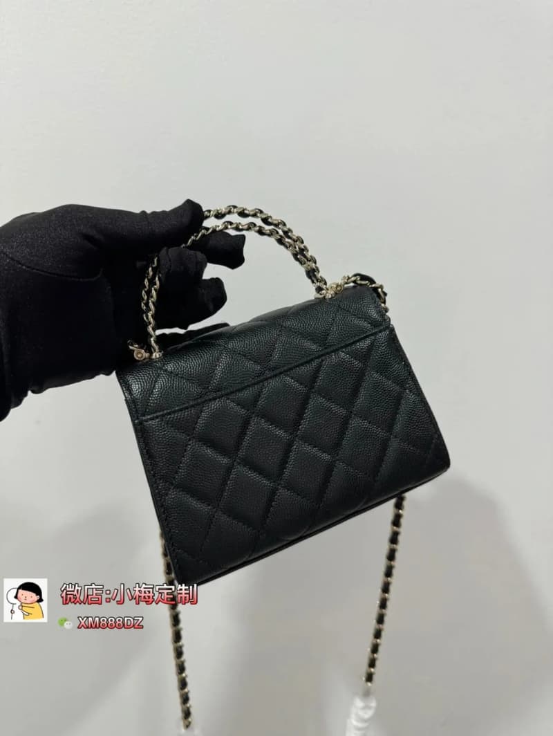 샤넬 코코 25S 세로 켈리 디자인 미니백 (캐비어 스킨) 4