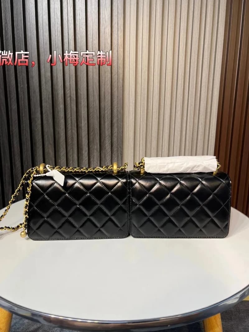 샤넬 24C 더블 골드볼 체인백 (블랙) 4