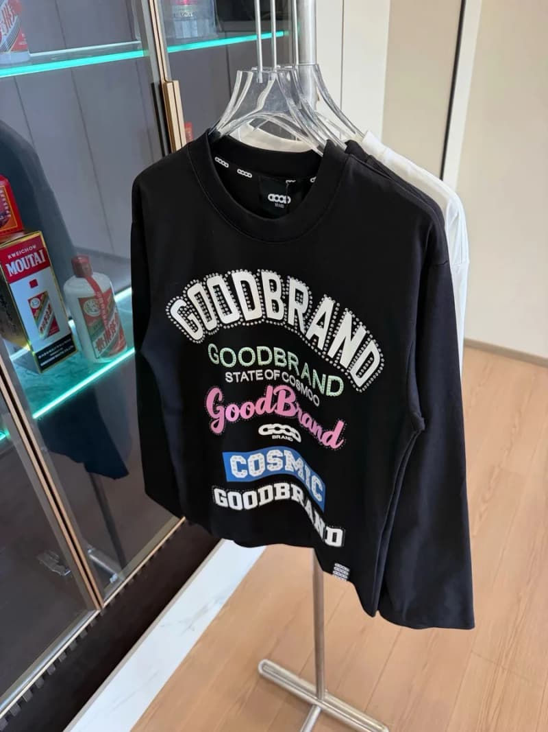 굿브랜드 멀티컬러 레터링 긴팔 티셔츠 4