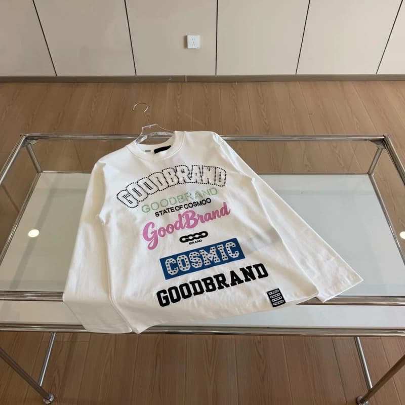 굿브랜드 멀티컬러 레터링 긴팔 티셔츠 5