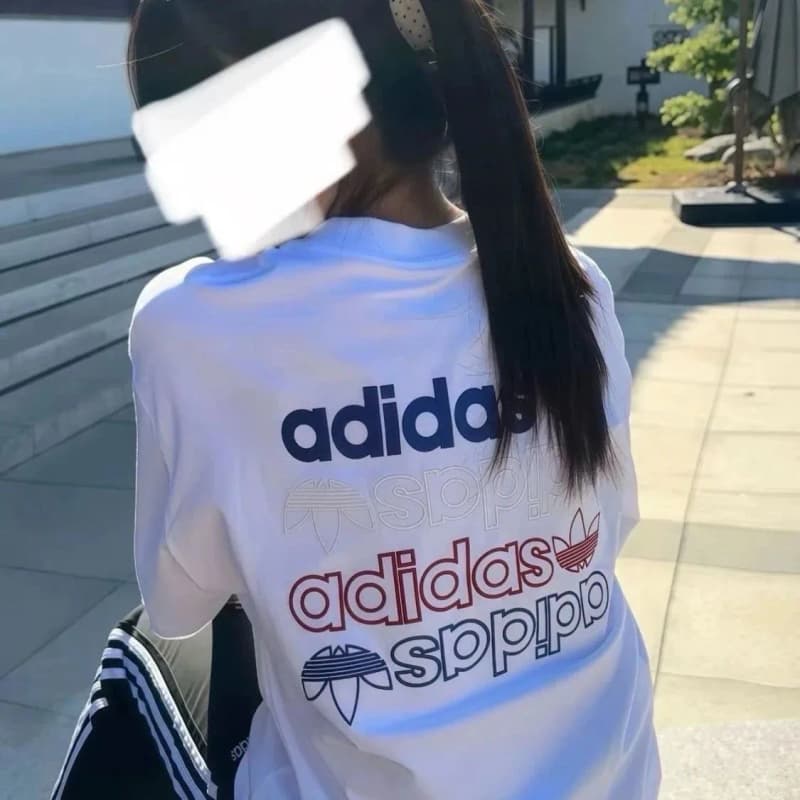 아디다스 클로버 로고 레터링 반팔 티셔츠 상세 2