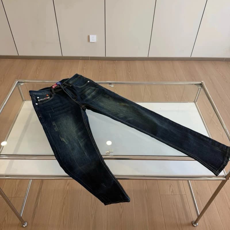 아디다스 클로버 캣클로 자수 워시드 데님팬츠 상세 2