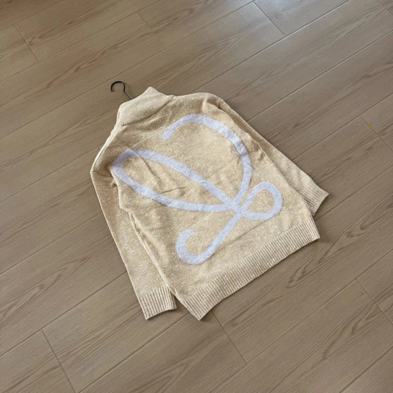 로에베 아나그램 니트 집업 가디건 (옐로우) 상세 2