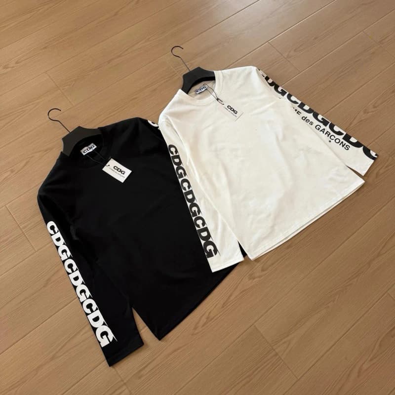 꼼데가르송 CDG 슬리브 레터링 롱슬리브 티셔츠 상세 1