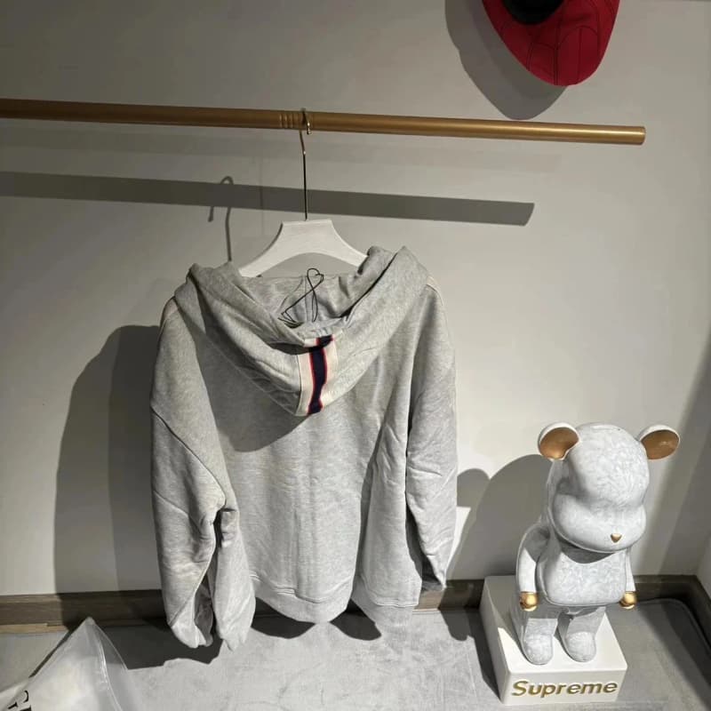 구찌 시그니처 웹 후드 집업 (그레이) 3