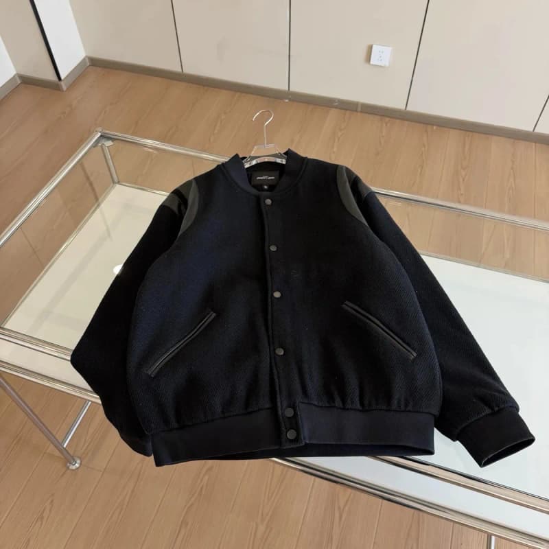 생로랑 배색 카라리스 바시티 자켓 10