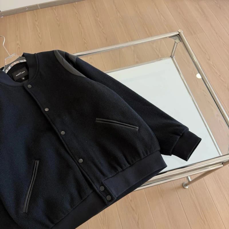 생로랑 배색 카라리스 바시티 자켓 12