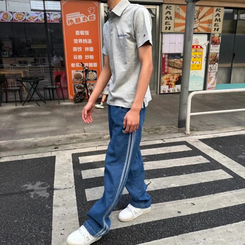 아디다스 오리지널스 삼선 블루 데님 팬츠 (스네이크이어 리미티드) 8