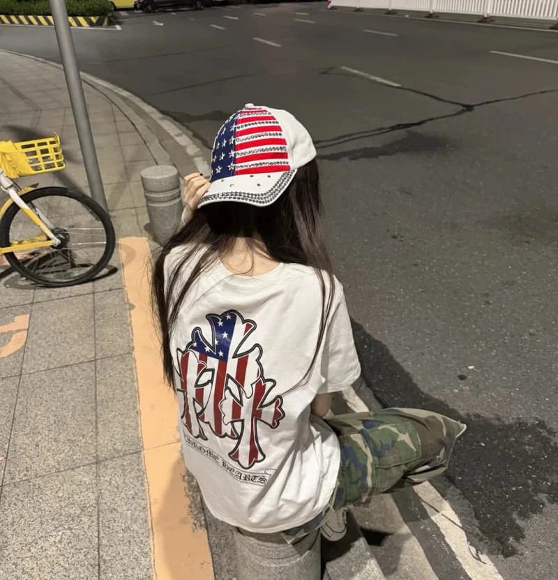 크롬하츠 트리플 크로스 반팔 티셔츠 (실크스크린 프린팅) 상세 1