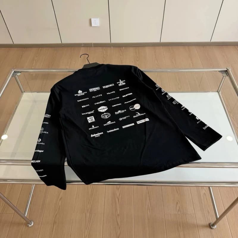 발렌시아가 풀프린트 로고 긴팔 이너 티셔츠 6