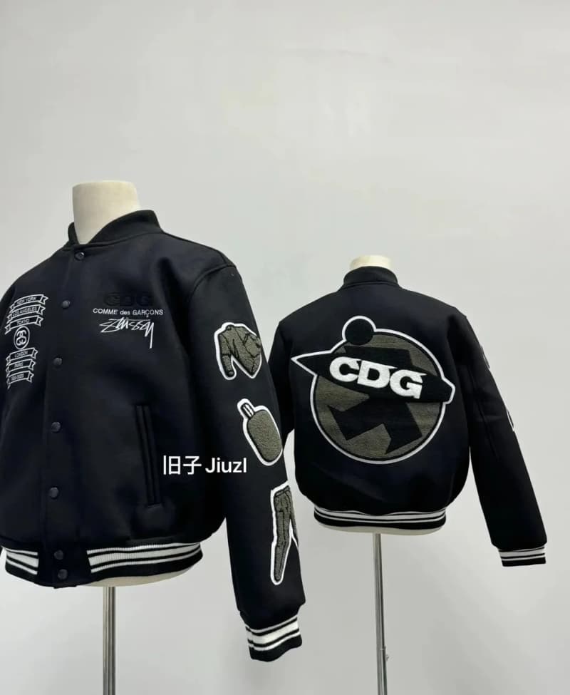 꼼데가르송 CDG x 스투시 40주년 콜라보 야구점퍼 (울) 상세 2