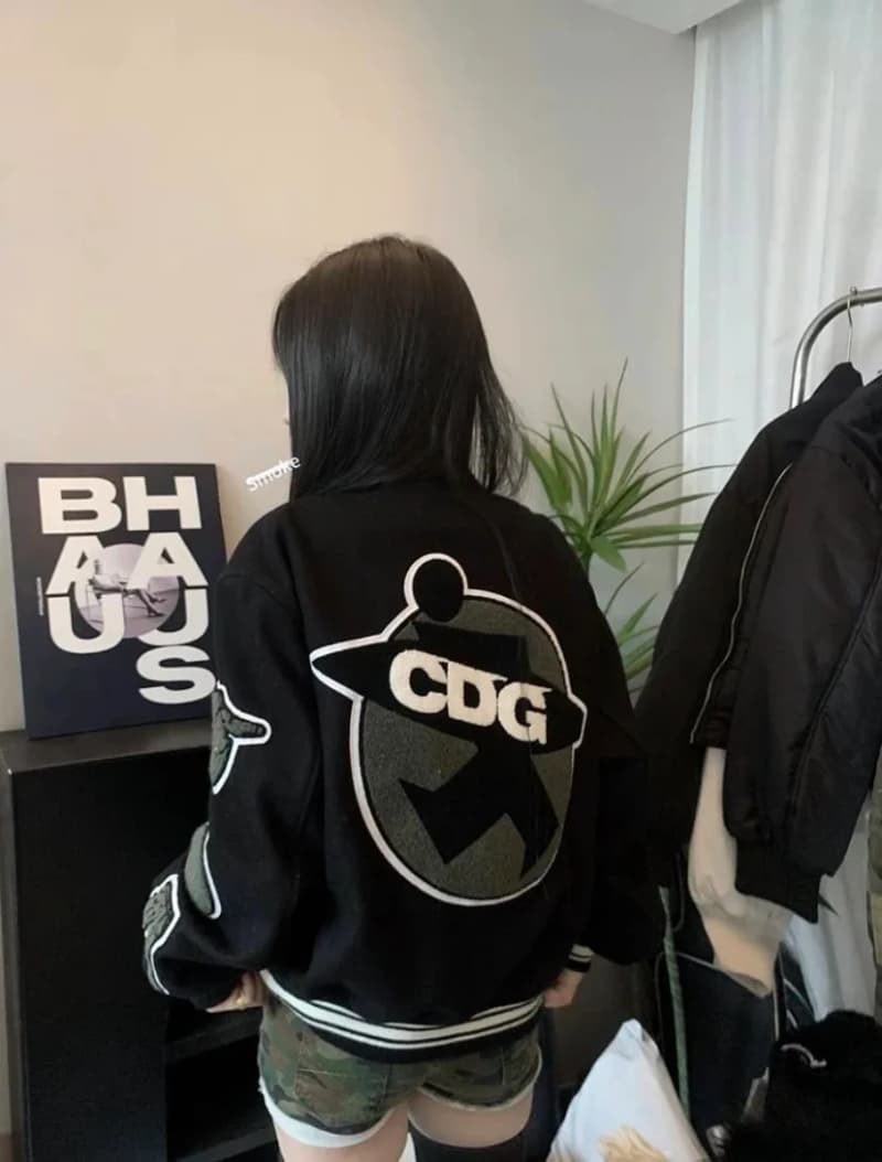 꼼데가르송 CDG x 스투시 40주년 콜라보 야구점퍼 (울) 6