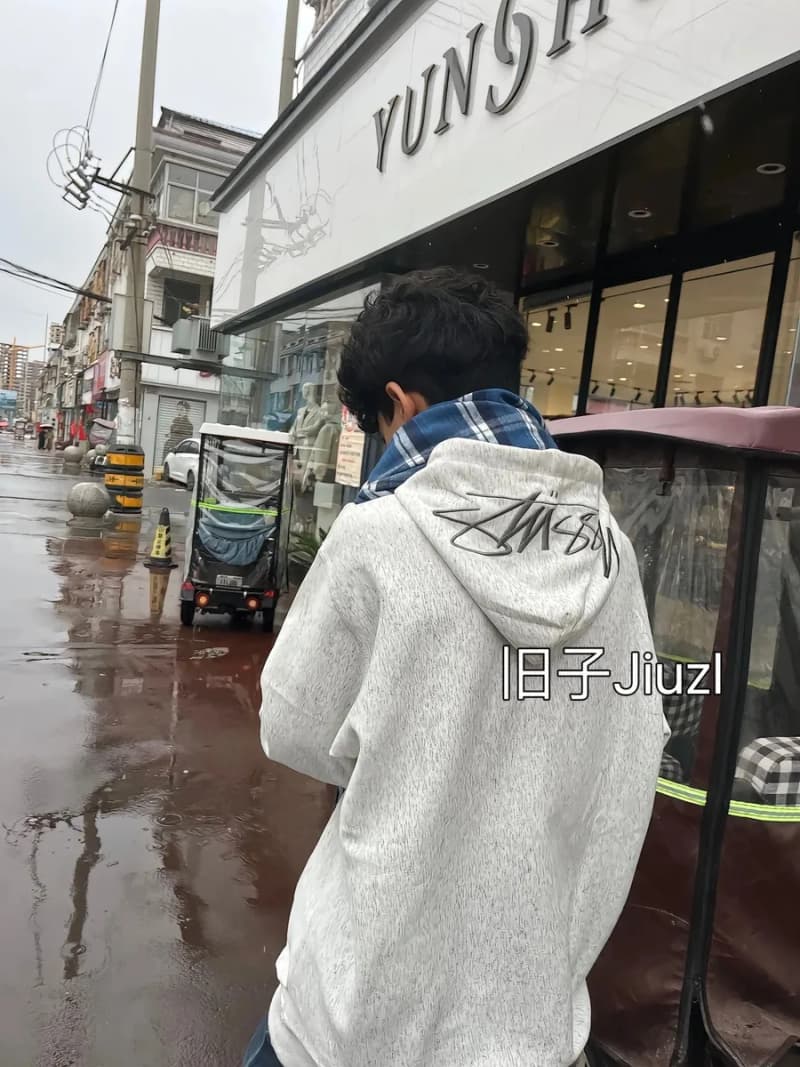 스투시 베이직 자수 로고 후드 (기모) 상세 1