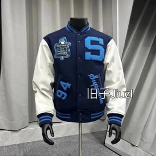 슈프림 25주년 뉴욕 리미티드 바시티 자켓 (울/레더)